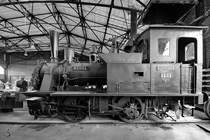 Die Dampflokomotive Nr. 1431  Hegel  - eine sächsische VII T - Anfang April 2017 in Dresden-Altstadt.