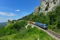 1216 922 mit einem Containerzug am 26.05.2018 bei Loka. 