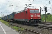 Mit einem Walther-Klv kommt 185 372-0 durch Entenfang gen Bissingheim gefahren. 2.6.2018