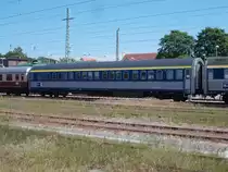 Im Sonderzug Zwickau-Putbus waren,am 26.Mai 2018,zwei dieser ehemaligen österreichischen Schlafwagen eingereiht.Aus Platzgründen in Putbus,wurde der Sonderzug in Bergen/Rügen abgestellt.