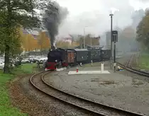 Etwa 45 Minuten später gab es diese Scheinausfahrt aus Alexisbad. 18.10.2014
