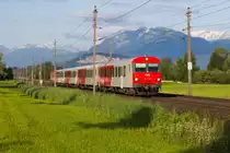 80-73-110-3 mit Schublok 1144 241-7 zwischen Hohenems und Dornbirn. 1.6.18