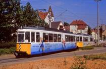 Stuttgart 449 + 595, Botnang, 26.08.1991.
