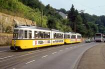 Stuttgart 481 + 611, Weinsteige, 04.09.1987.
