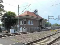 Stellwerk Pkb,für die Bedienung der Klappbrücke,in Anklam am 10.Juni 2018.
