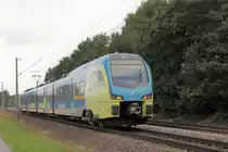 Flirt 3 der Westfalenbahn als WFB 90271 nach Münster (Westf) Hbf bei Emsbüren. Aufgenommen am 23.06.18.