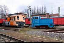 102 001-5 (312 001-1) fährt an 399 111-4 (199 004-3) der Traditionsgemeinschaft Bw Halle P e.V. vorbei. Die Lok bietet Führerstandsmitfahrten während des Osterfests im DB Museum Halle (Saale) an. [1.4.2018 | 12:23 Uhr]