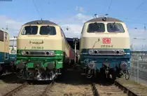 218 396-0 und 217 014-0 beim Sommerfest Koblenz Lützel 16.6.18