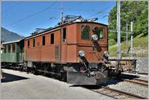 Die Oerlikoner Ge 4/6 353 in ihrer ganzen Pracht beim Stilllager in Filisur. (23.06.2018)