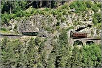 Ge 4/6 353 mit Extrazug 2121 im Zalainttunnel. (23.06.2018)