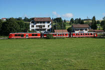 Chemins de fer du Jura, CJ.
Sommeridylle vom Jura.
Fotografiert am 23. Juni 2018 bei Pré-Petitjean.
Foto: Walter Ruetsch 
