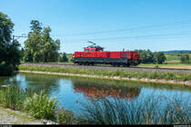 SBB Aem 940 001 am 20. Juni 2018 in Riedt bei Erlen.