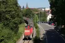 294 904-8 mit dem GC 60482 (Karlsruhe Raffiniere-Rammelswiesen) bei Schwenningen 20.6.18