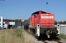 294 904-8 mit dem GC 60482 (Karlsruhe Raffiniere-Rammelswiesen) in der Awanst Rammelswiesen 20.6.18