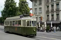 BERNMOBIL historique.
Die ersten öffentlichen Fahrten von BERNMOBIL historique fanden am 24. Juni 2018 statt.
Für die voll ausgebuchten Sonderfahrten standen folgende Fahrzeuge im Einsatz:

Be 8/8 (Nr.  719, Baujahr 1973)
Be 4/4 (Nr. 107, Baujahr 1947)
Dampftram (Nr. 12, Baujahr 1894)
Saurer-Autobus (Nr. 5, Baujahr 1924)
FBW Autobus  (Nr. 157, Baujahr 1965)

20 Oldtimer auf Schiene und Strasse
Die Sammlung der Stiftung BERNMOBIL historique umfasst insgesamt 20 Fahrzeuge: 10 Schienenfahrzeuge, 8 Autobusse sowie 2 Trolleybusse, darunter neben dem Dampftram auch das beliebte Waggon-Restaurant oder das Fondue-Tram. Sie dokumentieren alle wichtigen Epochen und Fahrzeugtypen des Nahverkehrs in der Stadt und Agglomeration Bern. Die Stiftung bündelt das Wissen wie auch die finanziellen und personellen Ressourcen, um die nostalgischen Fahrzeuge unterhalten und betreiben zu können. Die Form der Stiftung bietet Gewähr dafür, dass die Fahrzeuge langfristig als historisches Erbe der Stadt Bern erhalten bleiben.
Foto: Walter Ruetsch 