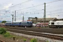 DB Museum E10 121 am 16.06.18 in Koblenz Lützel beim Sommerfest von einen Gehweg aus fotografiert