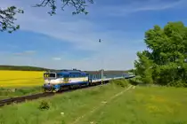 754 029 mit Os 7412 am 18.05.2015 bei Blizejov. 