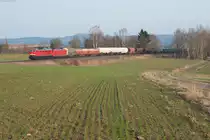 232 571-0 mit 145 052 mit dem EZ 51724 von Nürnberg Rbf nach Leipzig Engelsdorf bei Thölau, 24.03.2017