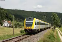 612 127-0 und 612 128-8 als RE 3210 (Ulm Hbf-Donaueschingen) bei Hausen im Tal 21.6.18