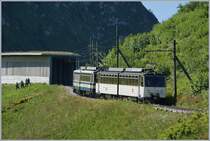 Kurz nach der Station Jaman streben die beiden Rochers de Naye Bhe 4/8 304 und 305 der Gipfelstation zu die sie in wenigen Minuten erreichen werden.
1. Juli 2018