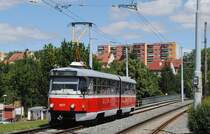 K2 1077 nähert sich der Zwischenendstelle Smermova. (30.06.2018)