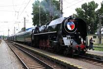 SK-ZSR 475 196 mit dem Sonderzug Bratislva Vychod - Bratislva Raca - Bratislva Lamac - Bratislva Nove Mesto - BratislvaVajnory - Bratislva Raca - Bratislva Vychod am 16.Juni 2018 in Bratislva Lamac.