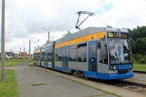 Leipzig LVB SL 8E (DWA NGT8 (LVB-Typ 36) 1132) Paunsdorf Nord am 25. Juli 2017.