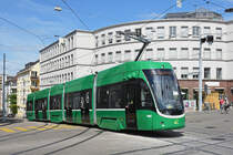 Be 4/6 Flexity 6003, auf der Linie 16, fährt zur Haltestelle Markthalle. Die Aufnahme stammt vom 24.06.2018.