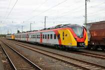 HLB Alstom Coradia Continental 1440 657-3 (ET 157) abgestellt am 19.06.18 in Hanau Hbf vom Bahnsteig aus fotografiert