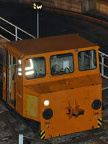 Das Akkuschleppfahrzeug LEW EL 16 auf dem Gelände des Eisenbahnmuseums Dresden. (April 2018)