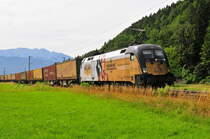 Die 182 523 TXL,  Kaiser Franz Joseph  am 05.07.18 bei Oberaudorf im Inntal in Richtung München.