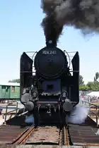 424.247 (UIC-Nr.: H-MNOS 90 55 0424 247-0) am 17.Juni 2018 beim  RENDEZ 2018  auf der Drehscheibe im ZSR Museum Bratislava Vychod.