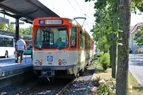 VGF Düwag Pt Wagen 148 am 30.06.18 zum Abschied der Ptb Wagen auf der Linie U7 den ganzen Tag Unterwegs