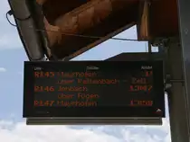 Zugzielanzeiger am ehemaligen EG Uderns im Zillertal; Zillertalbahn 08.06.2018
