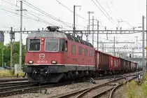 Re 620 031-5 durchfährt den Bahnhof Pratteln. Die Aufnahme stammt vom 29.06.2018.