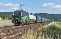193 830 hier zu sehen mit einen Walterzug der in Richtung Süden bei Reilos am 20.06.2018 unterwegs ist.