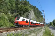 Kurz vor der Überleitstelle Peggau darf  4744.63 das zugehörige Deckungssignal passieren. 

Nachschuss vom 17.07.2018