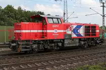 Am 13.7.2018 durchfährt 271 037-4 als LZ den Bahnhof Riedstadt-Goddelau.
DH 717, HGK