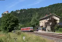 628 278-3 als RE 3207 (Donaueschingen-Ulm Hbf) in Hausen im Tal 9.7.18