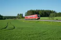 612 158 als RE 3434 von Hof Hbf nach Nürnberg Hbf bei Marktleuthen, 27.05.2017