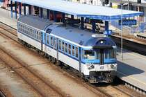 CD 854 218-5 als Os 4509 (Znojmo - Novosedly) am 14.Juli 2018 im Bahnhof Znojmo.