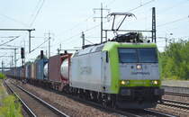 Captrain/ITL  185 541-0  [NVR-Number: 91 80 6185 541-0 D-ITL) mit Containerzug am 18.07.18 Bf. Flughafen Berlin-Schönefeld.