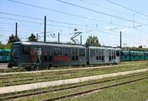 VGF Bombardier U5-25 Wagen 696 am 07.07.18 in Frankfurt am Main bei einer Besichtigung wo man sich frei auf abgesperrten Gelände aufhalten konnte. Man konnte durch eine Anmeldung in das Betriebsgelände kommen