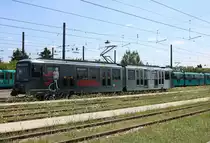 VGF Bombardier U5-25 Wagen 696 am 07.07.18 in Frankfurt am Main bei einer Besichtigung wo man sich frei auf abgesperrten Gelände aufhalten konnte. Man konnte durch eine Anmeldung in das Betriebsgelände kommen