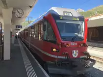 Chur am 28. Juni 2018 steht auf Gleis 12 ABe 8/12 3510  Alberto Giacometti  zur Fahrt nach St. Moritz bereit


