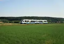 VT 648 299 Wagen 705 zur Zeit als RB unterwegs zwischen Horb und Tübingen. Aufgenommen am 02.07.2018 kurz vor Tübingen-Weilheim.