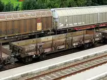 Remms 31 80 3948 006-2 steht entleert im Bhf. Ried zum  Rücktransport  in Richtung Deutschland bereit; 180711