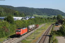 185 085-8 mit dem EZ 45175 (Kornwestheim Rbf-Wolfurt) in Wurmlingen 12.7.18
