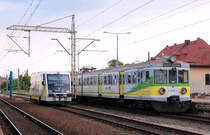 SA105-101 und EN57-651 (beide Przewozy Regionalne Sp. z o.o. //  Zbąszynek // 14. Mai 2018
