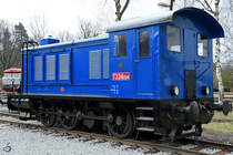 Die Diesellokomotive T 334 004 Anfang April 2018 im Eisenbahnmuseum Lužná u Rakovníka.